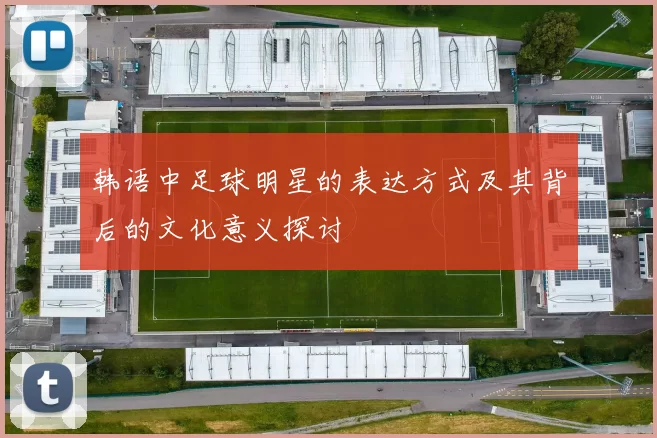 韩语中足球明星的表达方式及其背后的文化意义探讨
